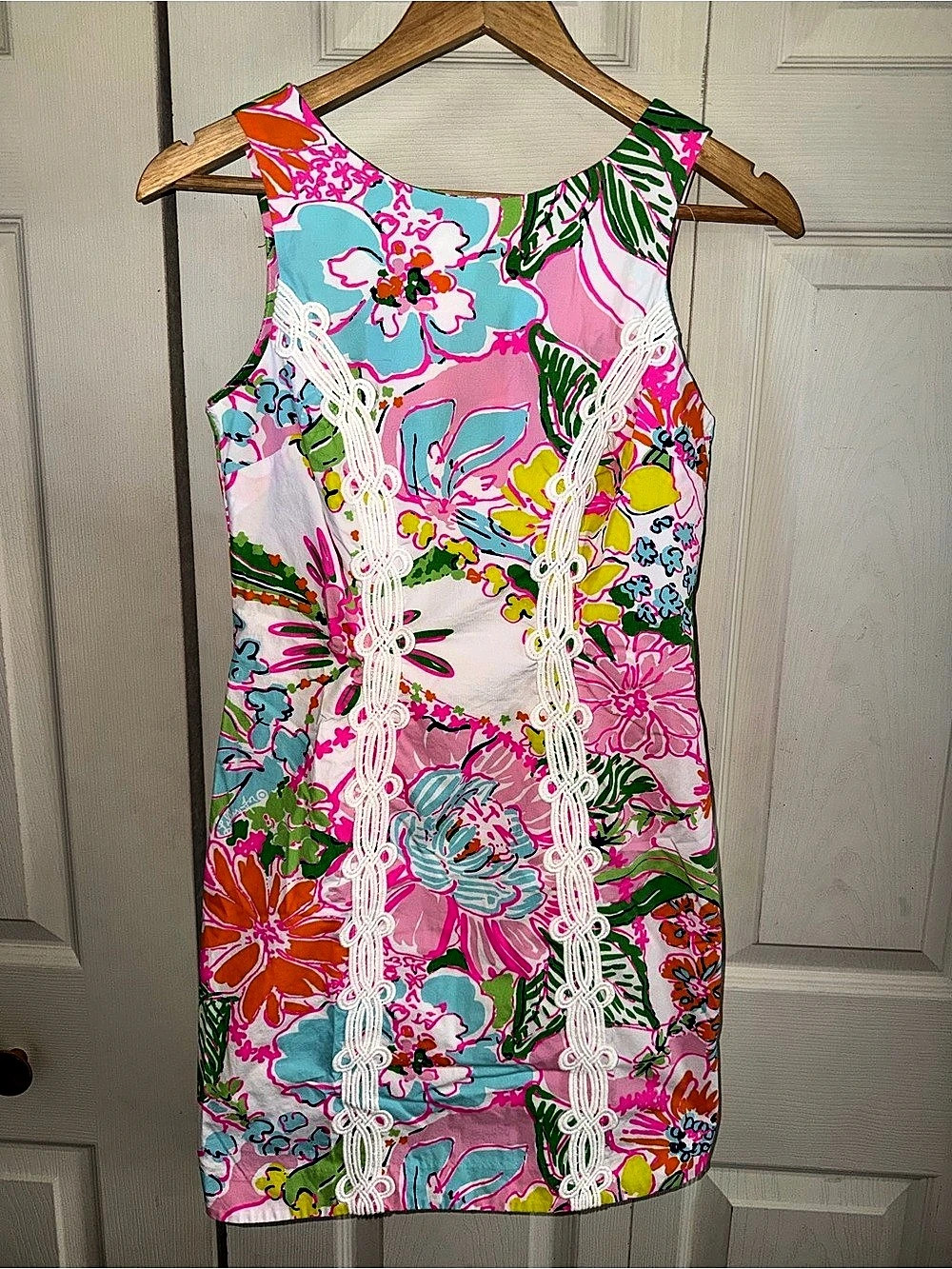 Lilly Pulitzer 20th Anniversary Collection Floral Mini Dress in Pink & White